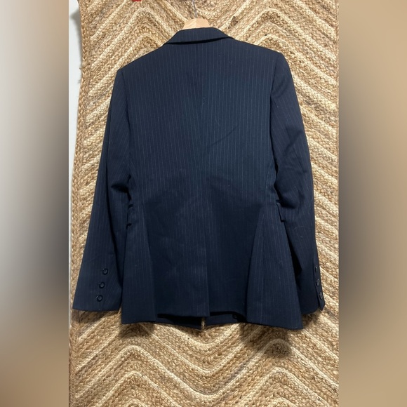 Express Women's Blue Striped Stretch Blazer Jacket,Size 3/4,Great Condition - Picture 4 of 9